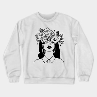 A Bookworm and Astrology Enthusiast Crewneck Sweatshirt